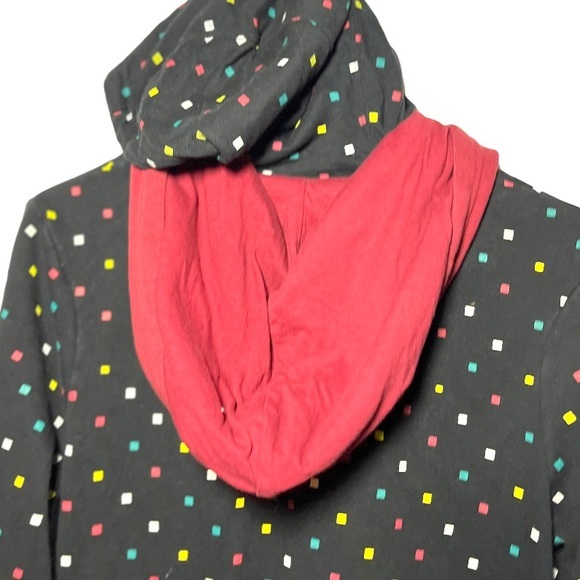 BURTON HOODIE/Double Hood/ White w/squared dots/ M‎ - Picture 5 of 8